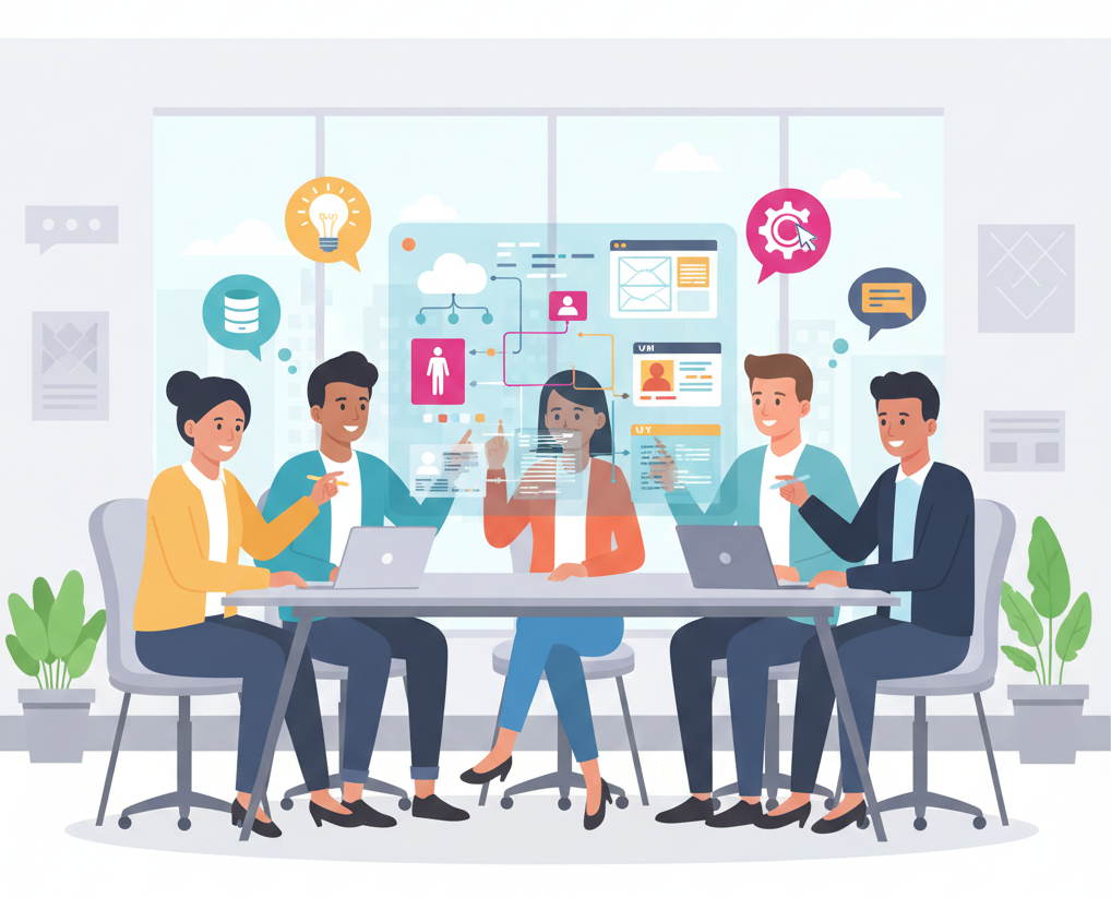 Equipo de desarrollo planificando software